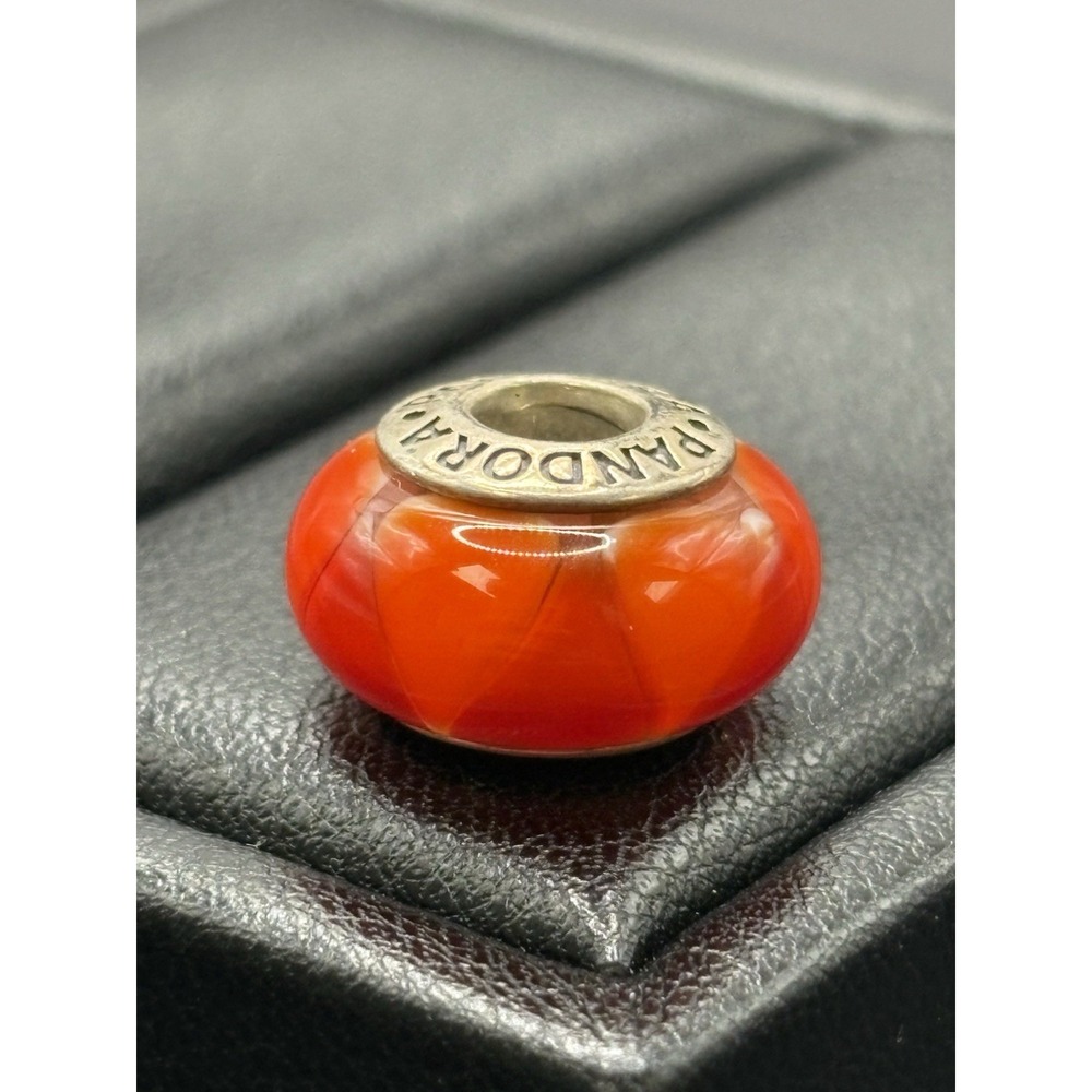 Pandora Sterling Silver Red Murano Glass Charm ALE G14